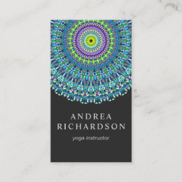 Tarjeta De Visita Ornamento floral de la mandala