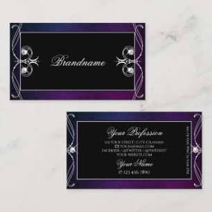 Tarjeta De Visita Ornamento ornamento de diamantes de espuma morada