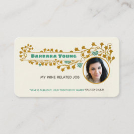 Tarjeta De Visita Ornamento vitivinícola Art Nouveau Mucha CC1022