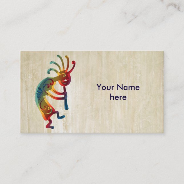 Tarjeta De Visita Ornamentos de KOKOPELLI + sus ideas (Anverso)