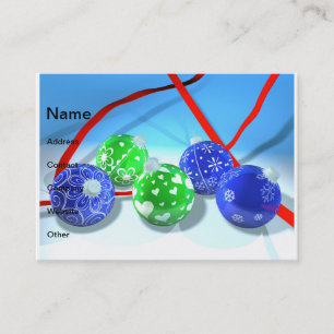 Tarjeta De Visita Ornamentos de Navidad