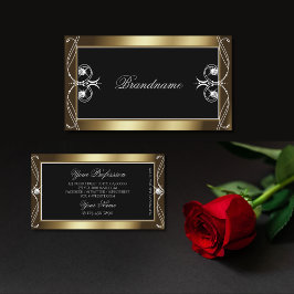 Tarjeta De Visita Ornamentos Orante Black Brown