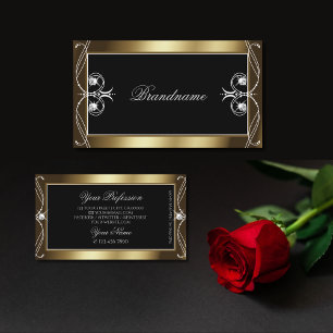Tarjeta De Visita Ornamentos Orante Black Brown