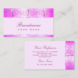 Tarjeta De Visita Ornamentos rosa de lujo ornamentos esparcen diaman