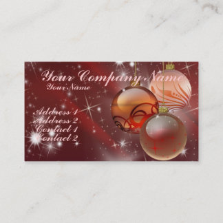 Tarjeta De Visita Ornamentos y estrellas