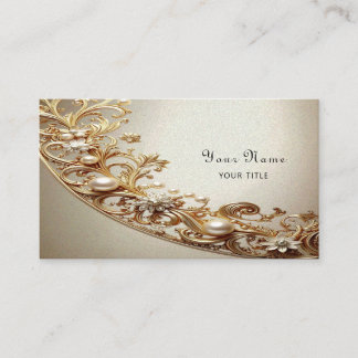 Tarjeta De Visita Ornate Gold Flourish Business Card