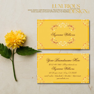 Tarjeta De Visita Ornate Tangerine Naranja Ojo Captando Inspiración