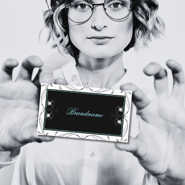 Tarjeta De Visita Ornato Ornamental de Diamantes Blanqueadores Blanc (Subido por el creador)