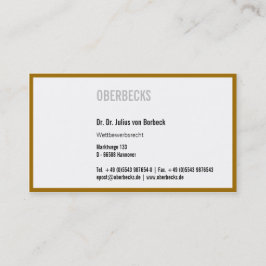 Tarjeta De Visita Oro alrededor