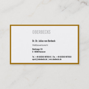 Tarjeta De Visita Oro alrededor