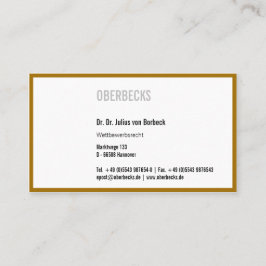 Tarjeta De Visita Oro alrededor