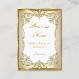Tarjeta De Visita Oro blanco beige crema Perla Elite