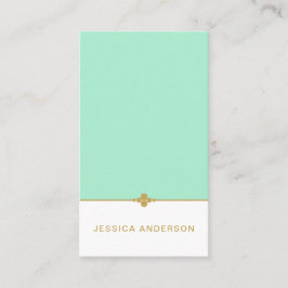 Tarjeta De Visita Oro blanco elegante