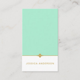 Tarjeta De Visita Oro blanco elegante