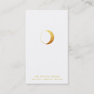 Tarjeta De Visita *~* Oro BLANCO Estrellas lunares místico Luna Luna