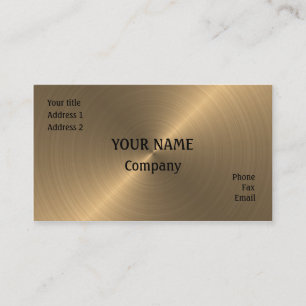 Tarjeta De Visita Oro cepillado