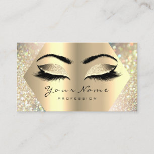 Tarjeta De Visita Oro de Champaigne del artista de maquillaje del