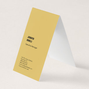 Tarjeta De Visita Oro de color minimalista moderno profesional