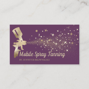 Tarjeta De Visita Oro de la botella de spray