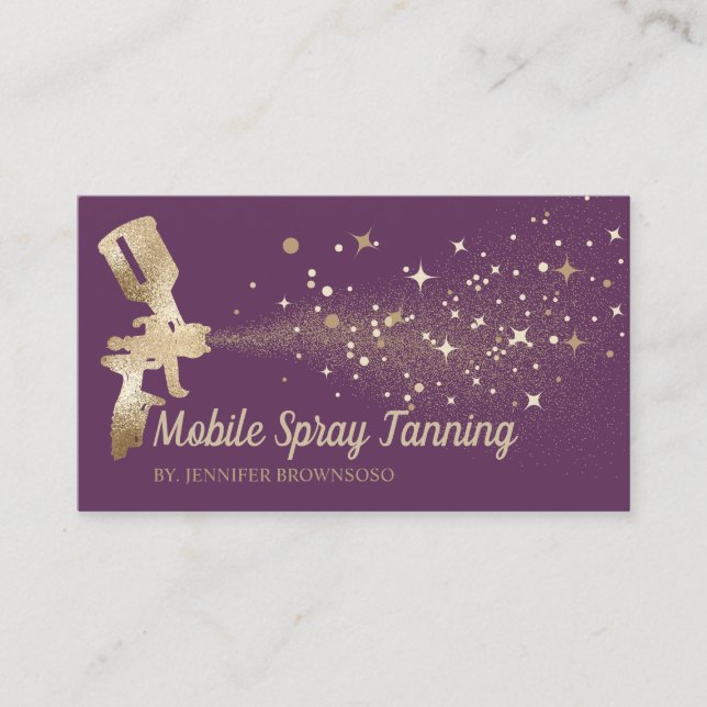 Tarjeta De Visita Oro de la botella de spray (Anverso)