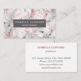 Tarjeta De Visita Oro de rosa espumoso femenino | profesional