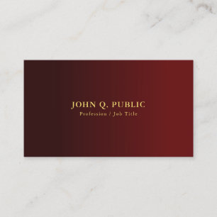 Tarjeta De Visita Oro de Texto Profesional Moderno Elegante Personal