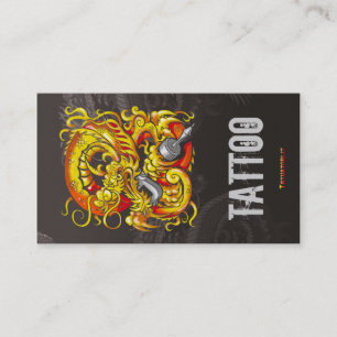 Tarjeta De Visita Oro del dragón de Tattooer