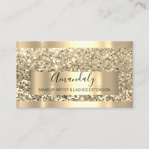 Tarjeta De Visita Oro del planificador de eventos Lash de Artista de