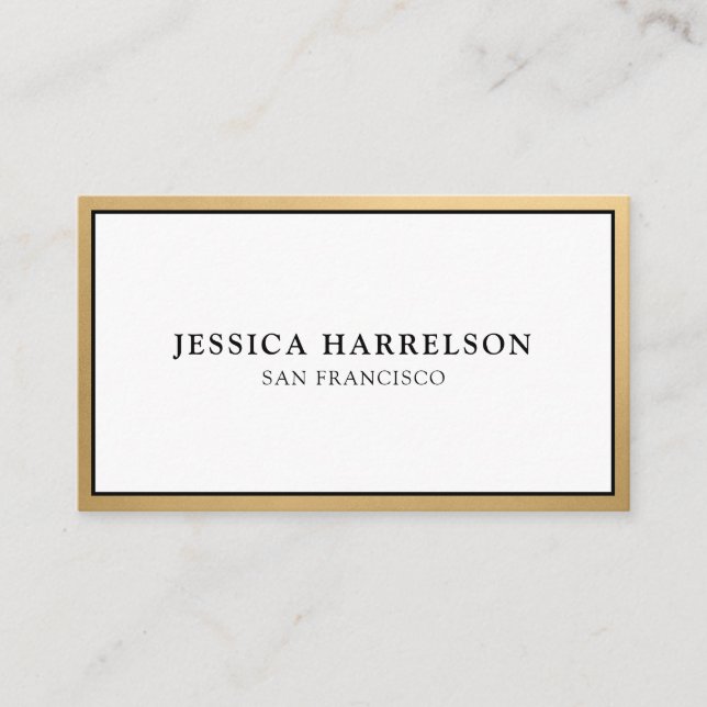 Tarjeta De Visita Oro elegante (Anverso)