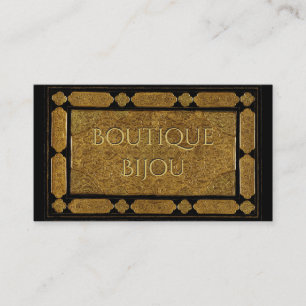 Tarjeta De Visita Oro elegante grabado