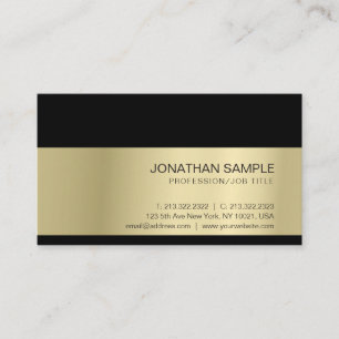 Tarjeta De Visita Oro Elegante Moderno Profesional Creativo