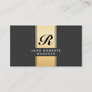 Tarjeta De Visita Oro elegante profesional del Cosmetologist del