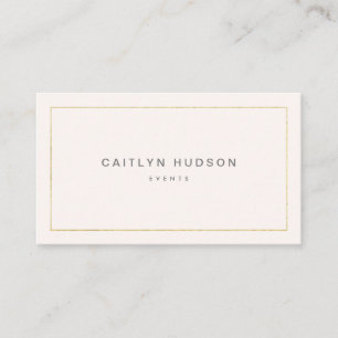 Tarjeta De Visita Oro elegante profesional minimalista y Rubor