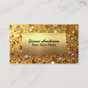 Tarjeta De Visita Oro elegante y brillo de oro