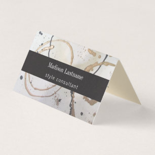 Tarjeta De Visita Oro elegante y extracto negro