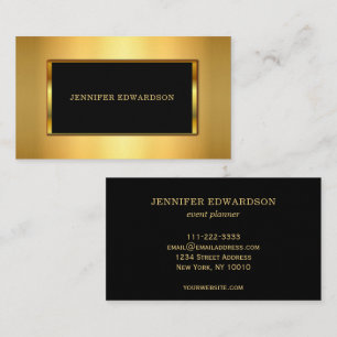 Tarjeta De Visita Oro Glitter moderno y elegante profesional
