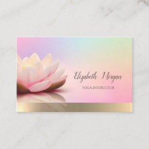 Tarjeta De Visita Oro holográfico, Loto, Yoga