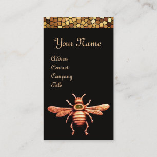 TARJETA DE VISITA ORO HONEY BEE / BEEKEEPER APOYO MONOGRAMA