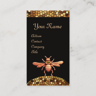 TARJETA DE VISITA ORO HONEY BEE / BEEKEEPER APOYO MONOGRAMA