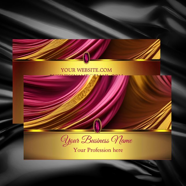 Tarjeta De Visita Oro líquido elegante Joyas rosas Resumen (Subido por el creador)