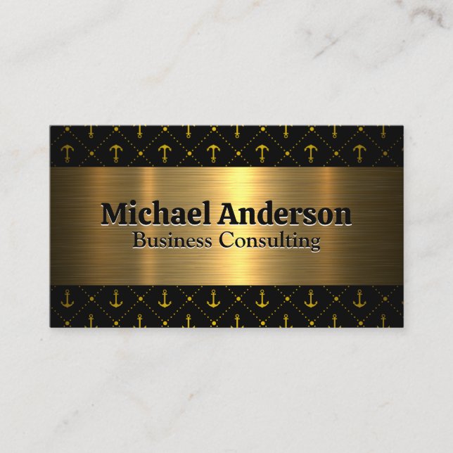 Tarjeta De Visita Oro metalizado | Patrón de anclaje (Anverso)