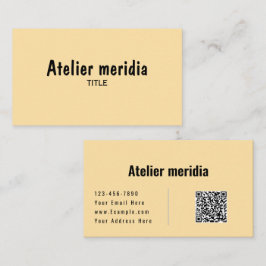 Tarjeta De Visita Oro minimalista con código QR