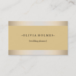 Tarjeta De Visita Oro moderno elegante con lámina metálica profesion