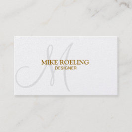 Tarjeta De Visita Oro moderno elegante profesional del monograma