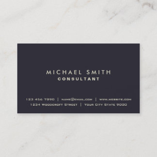 Tarjeta De Visita Oro moderno llano profesional elegante en azul