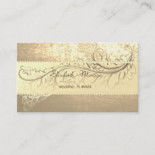 Tarjeta De Visita Oro Moderno Sofisticado Elegante, Perlas