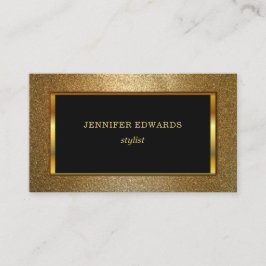 Tarjeta De Visita Oro moderno y profesional elegante elegante negro