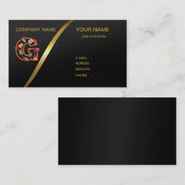 TARJETA DE VISITA ORO/NEGRO