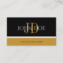 Oro negro/amarillo del monograma de YourProfession