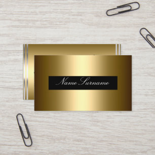 Tarjeta De Visita Oro negro corporativo abstracto elegante